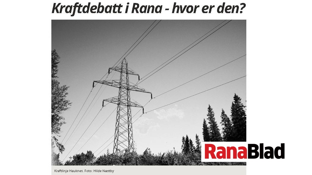 Leserbrev av Hilde Næstby i Rana blad 9/9-24