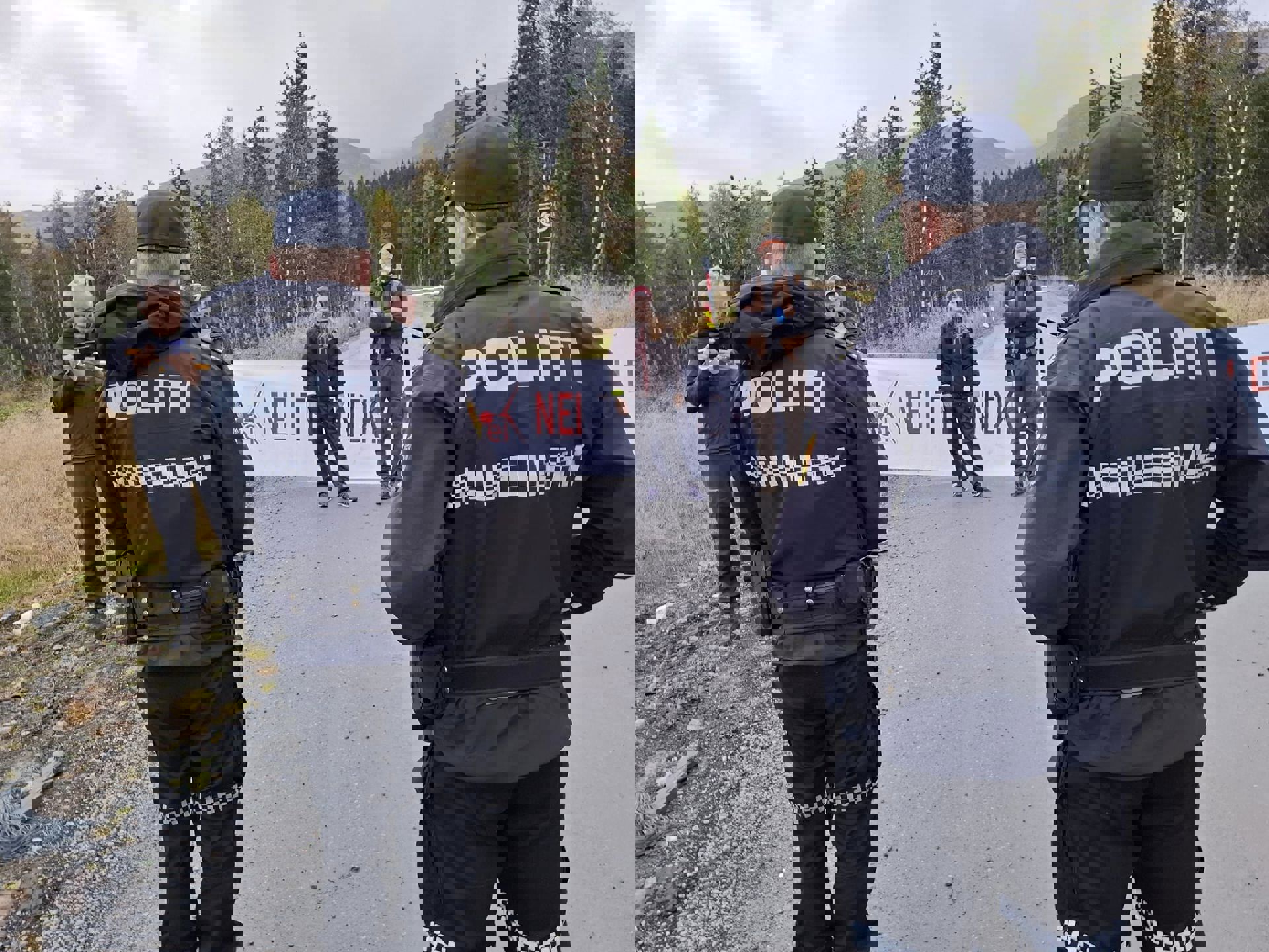 Aksjon ved Øyfjellet vindkraftverk